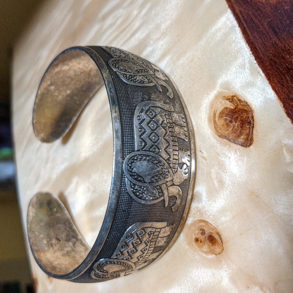 Thai elephant cuff bracelet